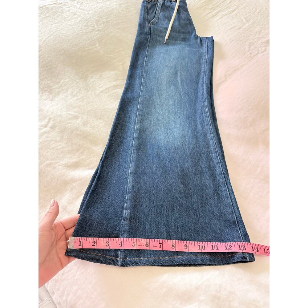 Pilcro | Women’s XS (30” inseam) | Wide Leg Drawstring Waist Jeans Medium Wash - Picture 9 of 9